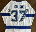 Yanni Gourde Autographed Inscribed NHL Jersey Tampa Bay Lightning With PSA COA