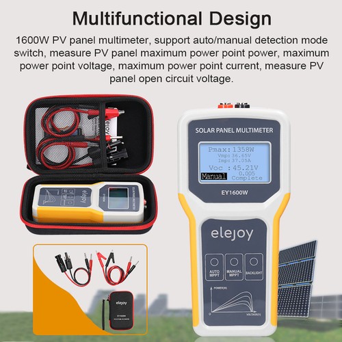 Multifunktional EY1600W Solarpanel Tester Photovoltaik Panel Multimeter F6Q6 - Bild 6 von 11