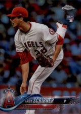 2018 Topps Chrome Refractors #164 Troy Scribner NM-MT Angels