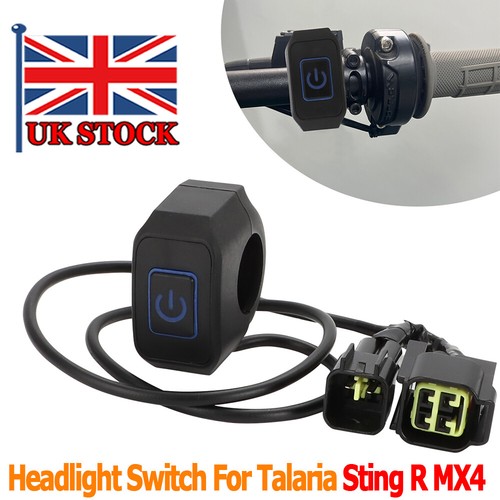 For Talaria Sting Headlight Light Switch PLUG-N-PLAY R MX4 Blue Light Switch UK - Picture 1 of 9