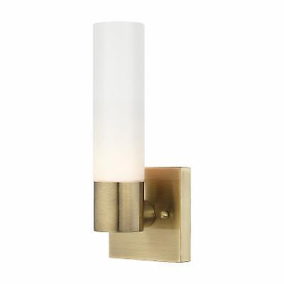 LIVEX LIGHTING 10101-01 Aero 1 Light Antique Brass Wall Sconce - Picture 1 of 3