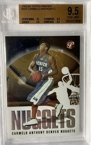 2003-04 Topps Pristine #107 Carmelo Anthony BGS 9.5 GEM MINT Rookie RC