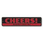 Cheers! Sign, Personalized Home Bar Sign, Metal Beer Aluminum Metal Decor Sign