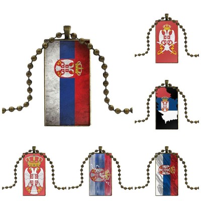 Serbia Serbian Flag Bronze Bookmark
