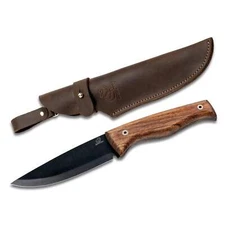 BeaverCraft Carbon Steel Bushcraft Knife Walnut Handle with Leather Sheath BSH3