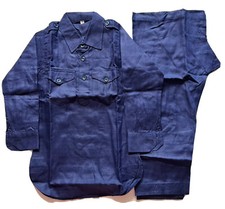 NEW Boys Sz 20 India Pakistan 1-2 yr Kurta pajama Pathan suit Navy bl cotton-2pc