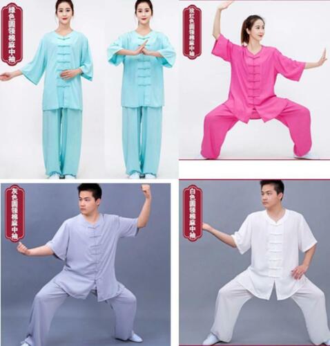 Chinese Tai Chi Clothing Kung Fu Uniforms Wushu Martial Arts Suit Adults Unisex - Picture 1 of 14