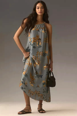 farm rio mermaid dress NWT Farm Rio x Anthropologie Mermaid Print Wrap Mini Dress XXS 2XS
