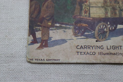 Antique Postcard Carrying Light into the Dark Continent Texaco - Picture 3 of 5