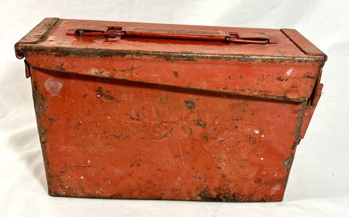 VTG Red Metal Ammo Box Carboloy - Bild 2 von 10