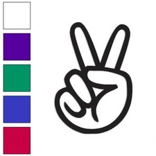 Peace Sign Hand, Vinyl Decal Sticker, Multiple Colors  Sizes 511