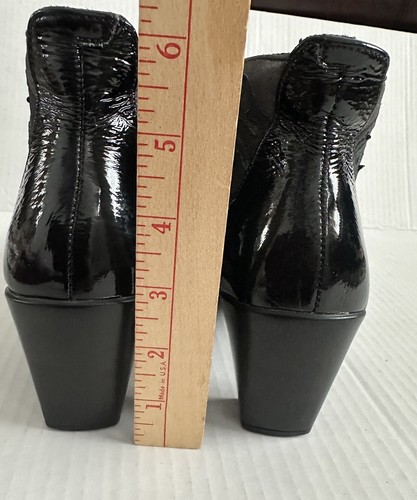 NAOT Black Leather Ankle Boots Booties Shoes Sz 38.5 Prima Bella Lace Up - Picture 10 of 13