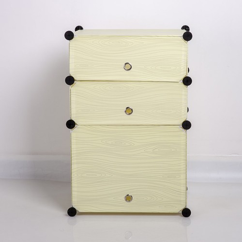 Shoe Storage Cabinet 3 Tier Drawer 6 Pair Shoes Boot Organizer Cupboard Closet - Picture 12 of 13