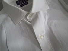 Ralph Lauren purple label England French cuff white Tuxedo dress shirt 16 1/2 35