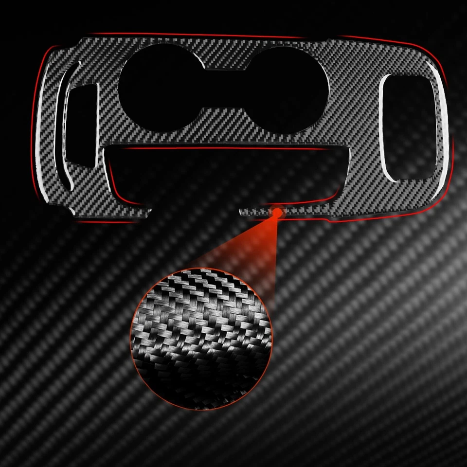 Cubierta de panel de cambio de marchas de consola de fibra de carbono real para Chevrolet Malibu 16-25 Foto 4 de 4