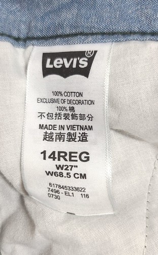 Levi's Camo Cargo Shorts Boys Size 14 REG 27" Cotton Green Camouflage Nearly New - Picture 6 of 6