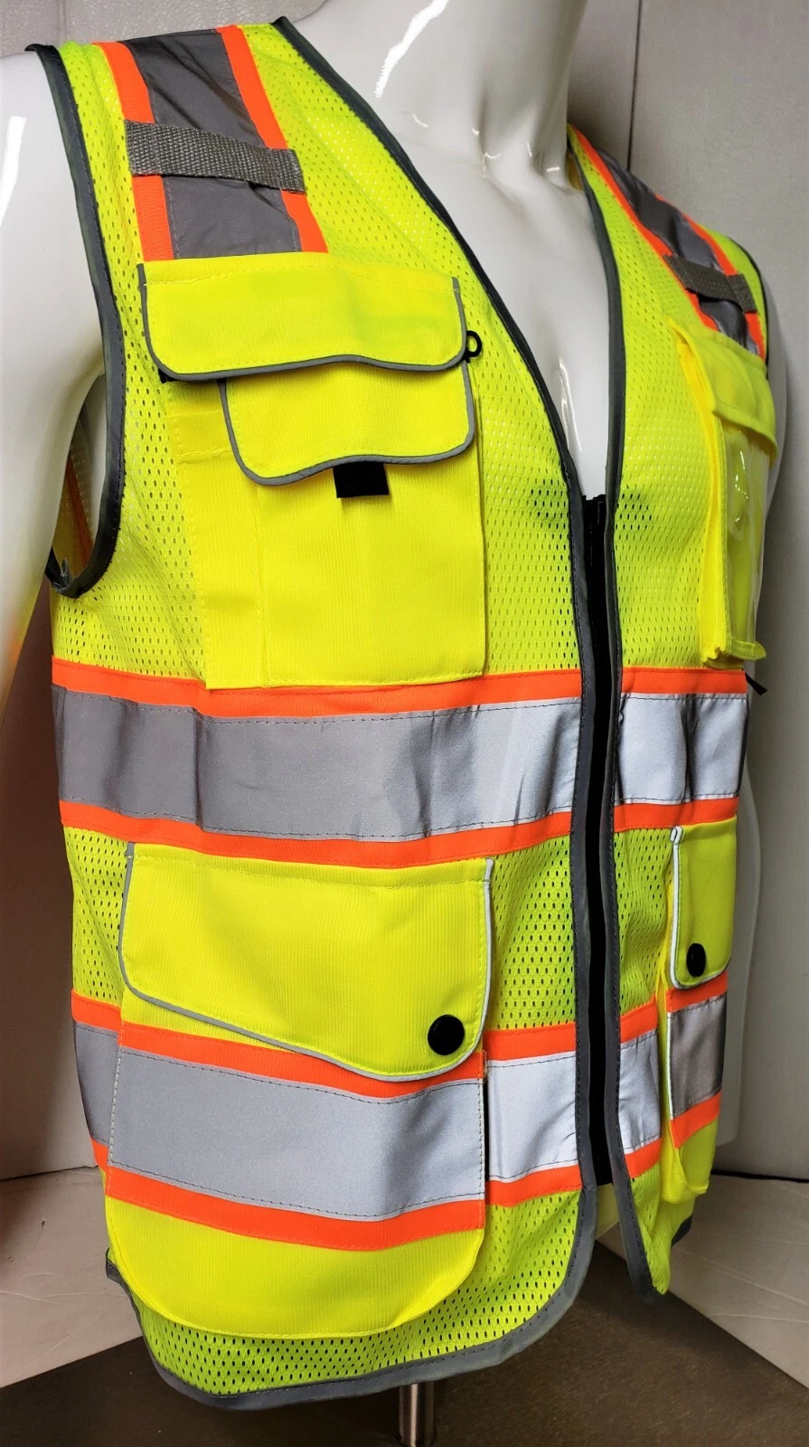 FX SAFETY VEST -Class 2 High Visibility Reflective Yellow Safety Vest FXSV8 image 3