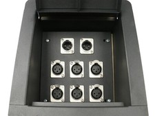 Recessed Pocket Stage Floor Box w/ 6 XLR Female  2 XLR Male Connectors