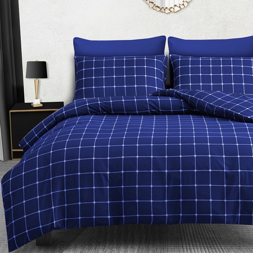 Duvet Cover Set Double Reversible Luxury Quilt Cover Set Bedding Set King Size - Picture 23 of 462