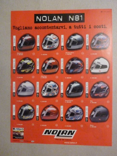 #ADVERTISING PUBBLICITA' NOLAN N81 più di un casco - 1998 VEDI ALTRE DISPONIBILI - Foto 1 di 11