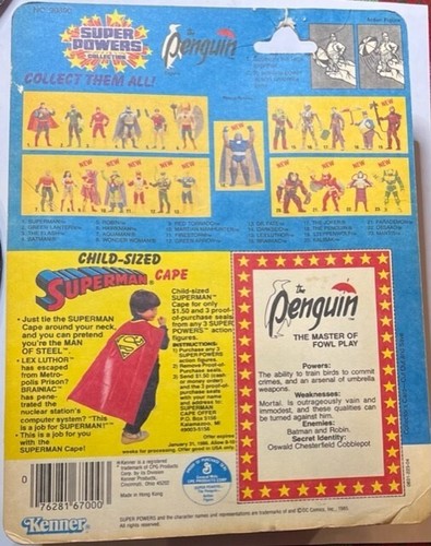 1985 Super Powers Penguin Brand New Punched Kenner # 99690 - Picture 6 of 10