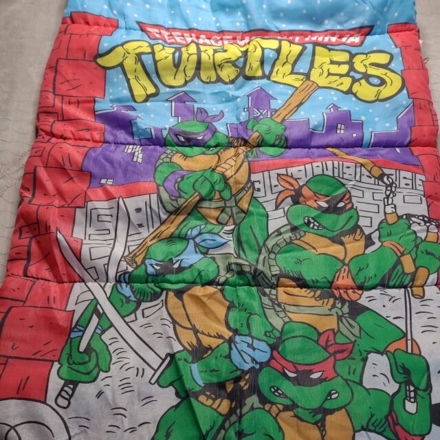 Vintage TMNT Teenage Mutant Ninja Turtles 1988 Youth Sleeping Bag Child Kid USA