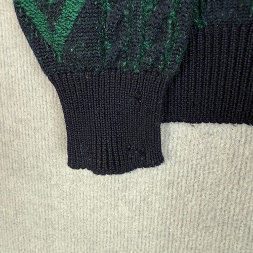Vintage Yves Saint Laurent YSL Cardigan Mens 16 (XL) Cable Knit Lambswool - Picture 2 of 11