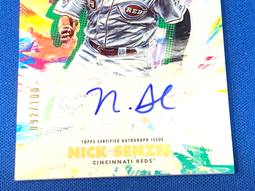 2020 Topps Inception Nick Senzel Auto 092/100 Cincinnati Reds #RESA-NS - Picture 4 of 8