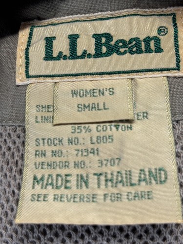 L.L. Bean First Shiny Vest Sz Small Women’s Hunting Safari Pockets Khaki - Picture 6 of 7