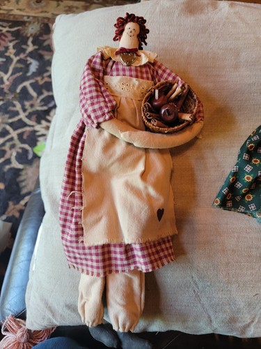 Set di 2 bambole fatte a mano primitivo ~ rustico country da collezione ~ 16"/17" (BX4) - Foto 3 di 7