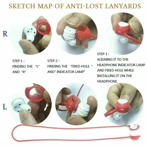 Cuerda para el cuello correas anti-perdida auriculares de silicona impermeables para Samsung Galaxy Buds - Imagen 8 de 16
