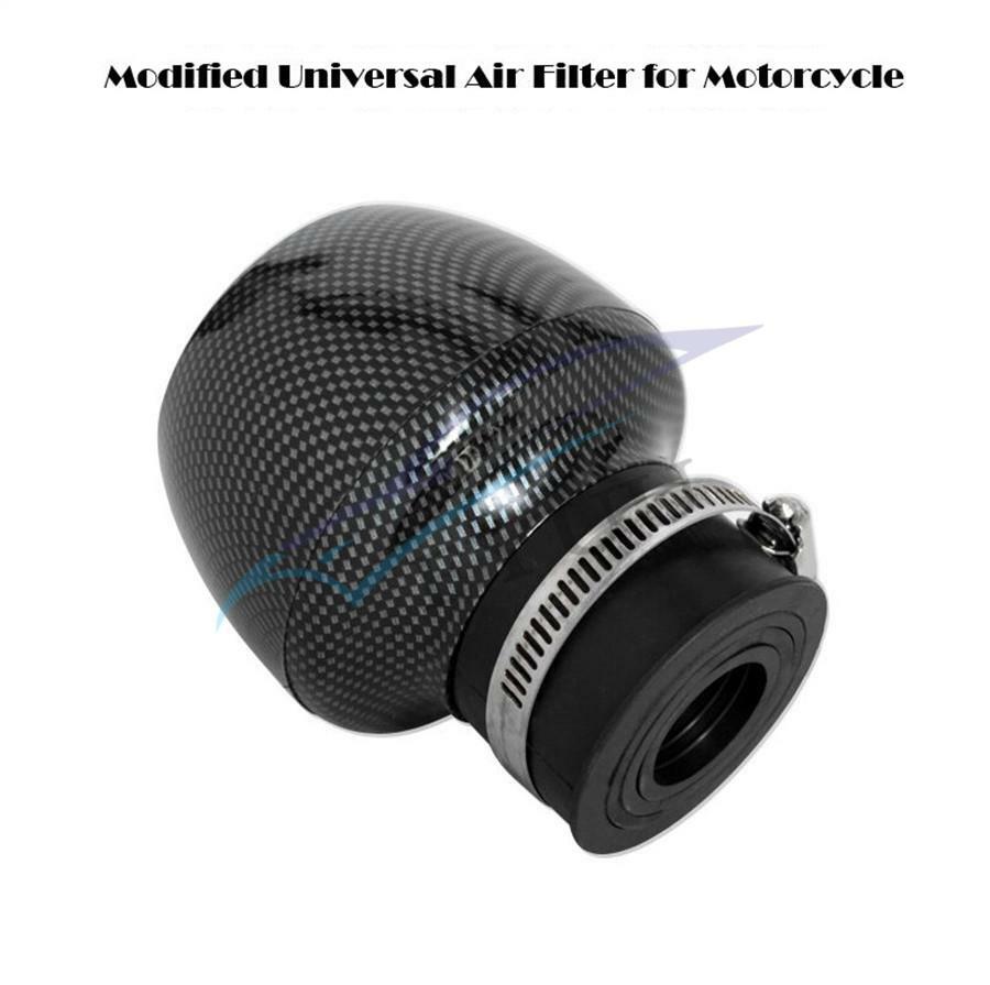 1*Carbon Fiber Motorcycle Straight Mouth Air Cleaner Intake Filter