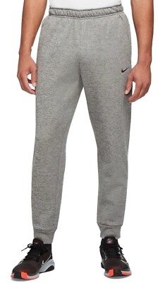 Nike Men's Grey Heather Therma-FIT Tapered Fitness Pants (DQ5405