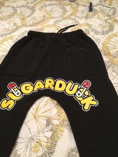 QIQIWA SUGARDUCK* SGD Black Sweat Pants Unisex CRaZY COOL Graphics! - Picture 6 of 10