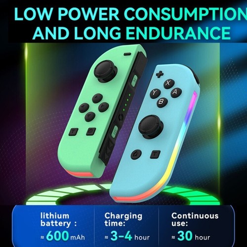 Controller Joycon Compatibili per Nintendo Switch Wireless,Colorati e Funzionali - Picture 3 of 5