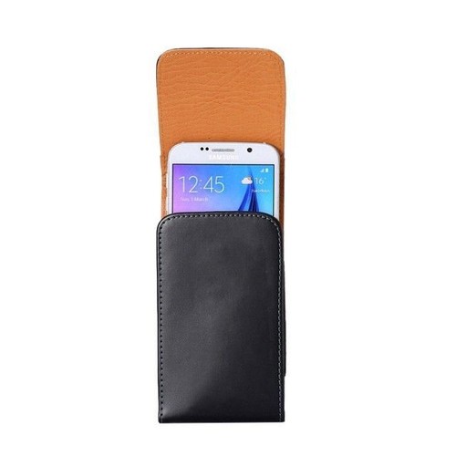 PU Leather Belt Clip Holster Black Case Carrying Pouch Cover phones Pouch - Picture 5 of 9