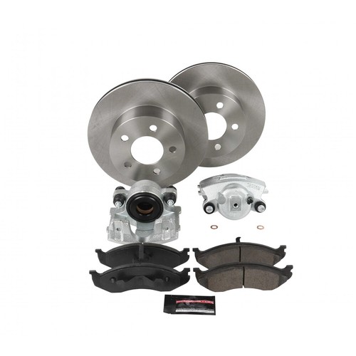 PowerStop KCOE2119 Front Disc Brake Kit Calipers Set for 90-99 Cherokee Wrangler - Picture 2 of 12