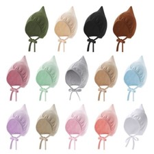 Infants Cute Male Female Hospital Hat Windproof Tie Rope Ear Protections Caps