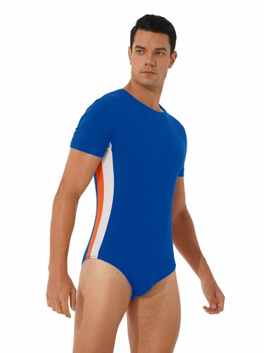 Mens Jumpsuit Shorts Sports Leotard Workout Fitness Stretchy Bodysuit Underwear - Picture 12 of 48