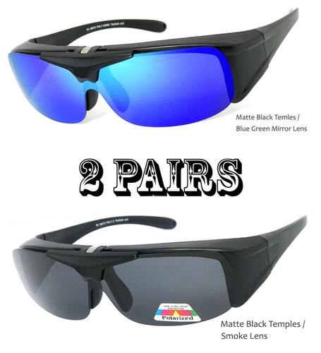 New Flip Up Fit Over Sunglasses Polarized Mirror Lens Over PRESCRIPTION GLASSES - Picture 43 of 63