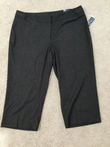 Worthington kurze Anzughose Damengröße 18 dunkelgrau Hakenreißverschluss 22" Schrittlänge - Bild 2 von 6