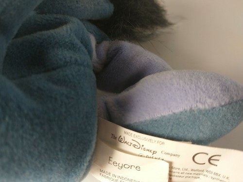 Disney Store Eeyore Mini Bean Bag Peluche Peluche Giocattolo Vintage Etichette Winnie The Poo - Foto 6 di 8