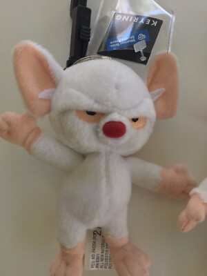 WARNER BROS. STORE PINKY AND THE BRAIN KEY RINGS PLUSH w