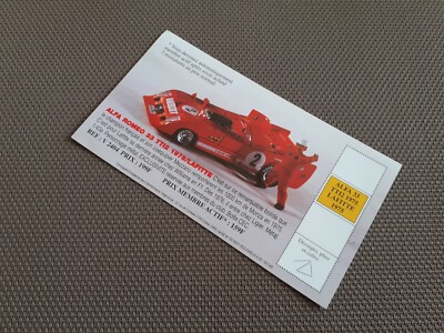 Sheet of the C.E.C - Alfa Romeo 33 TTI2 1975 / Lafitte very good condition.