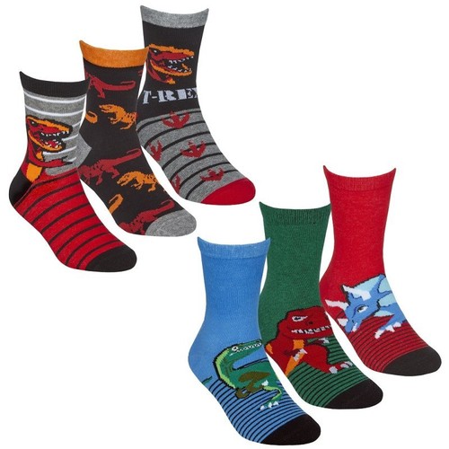 3 Pairs Boys Girls Socks Fast Food Football Dinosaurs Camo Gamer Gaming - Picture 7 of 35