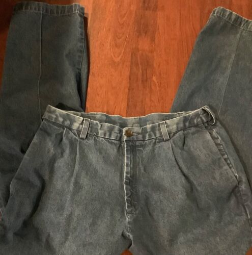 Haggar Work to Weekend Classic Fit Denim Pants Comfort Waistband 36x32 pre owned