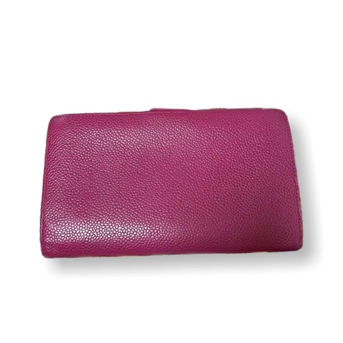 Chanel (Authentic) Rare Magenta Pink Caviar Leather CC Bi-fold Long Wallet, VGUC - Picture 3 of 14