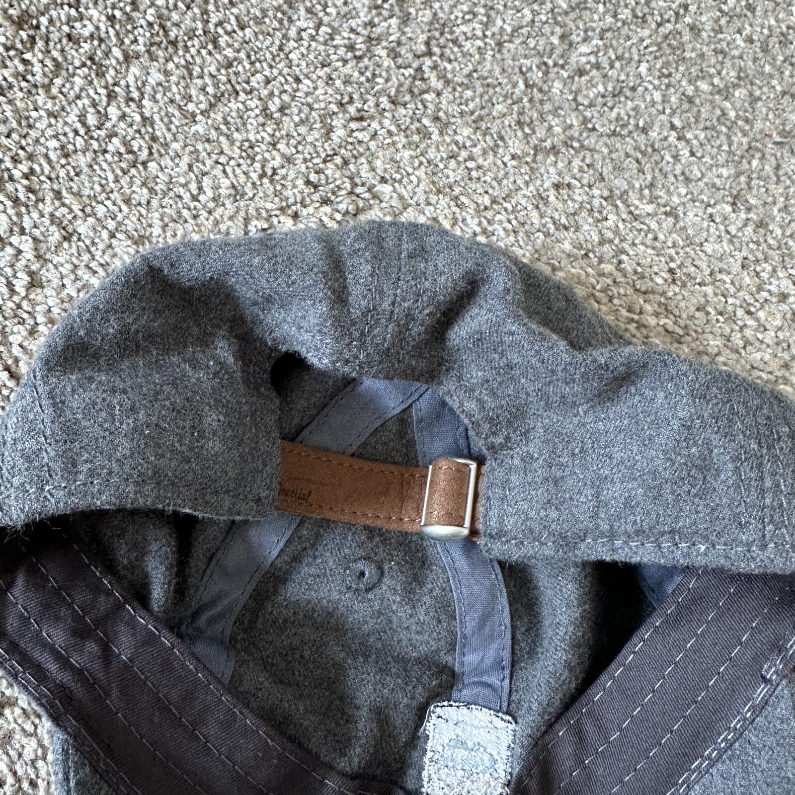 Imperial Bourbon Embroidered Gray Adjustable Wool… - image 9