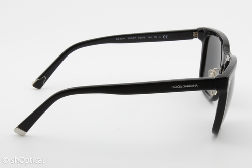 Dolce & Gabbana DG4271 501/87 Unisex Square Tinted Sunglasses Frames Black 56mm - Picture 6 of 12