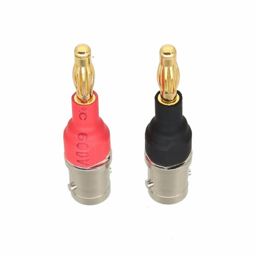 1set DIY Metal Adapter BNC jack to 4mm Single Banana plugs for Oscilloscope Test - Picture 3 of 4